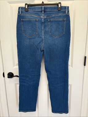 Lands' End Women's Blue Straight-Leg Jeans💙14